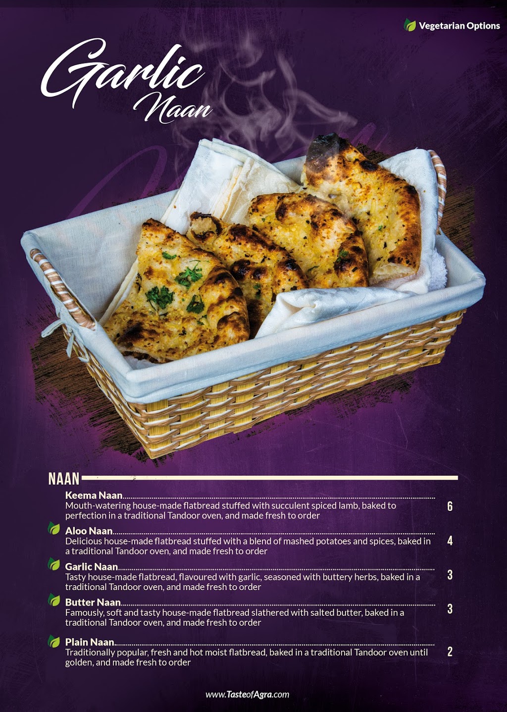 Taste of Agra | 20 King St W, Cobourg, ON K9A 2L9, Canada | Phone: (905) 372-1655