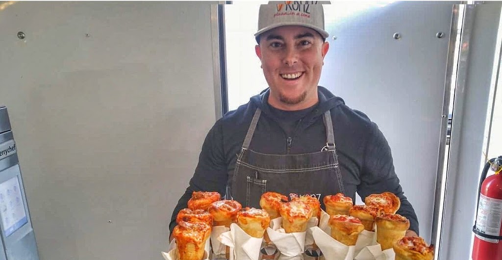 Konz Pizza...in a cone Kelowna | 1600 Abbott St, Kelowna, BC, Kelowna, BC V1Y 1B7, Canada | Phone: (250) 469-3333