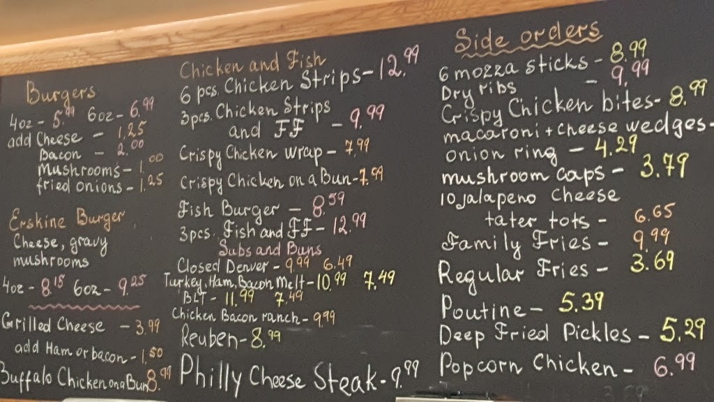 Erskine Grill | 4 Lake Rd, Erskine, AB T0C 1G0, Canada | Phone: (403) 742-5151
