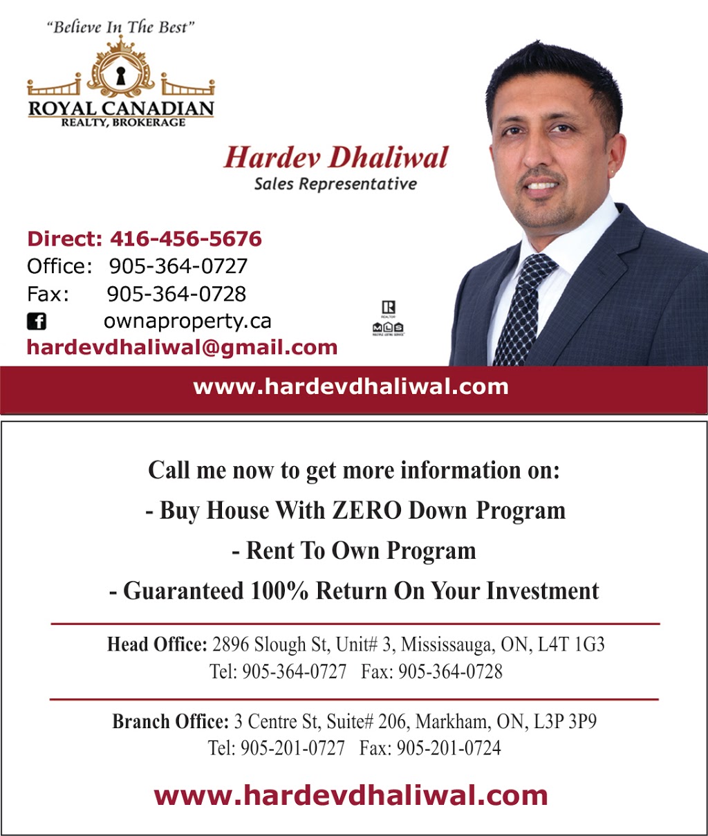 Realtor Hardev Dhaliwal | 8 Templar St, Brampton, ON L6Y 2Y2, Canada | Phone: (416) 456-5676