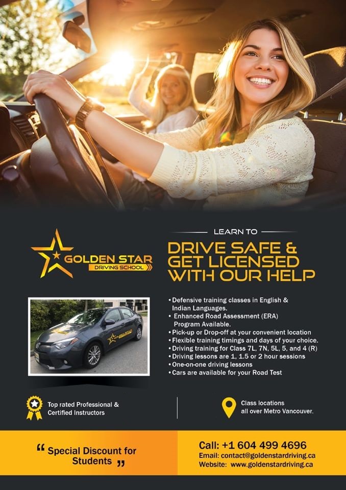 Golden Star Driving School | 7038 Prince Edward St, Vancouver, BC V5X 3P4, Canada | Phone: (604) 341-3300