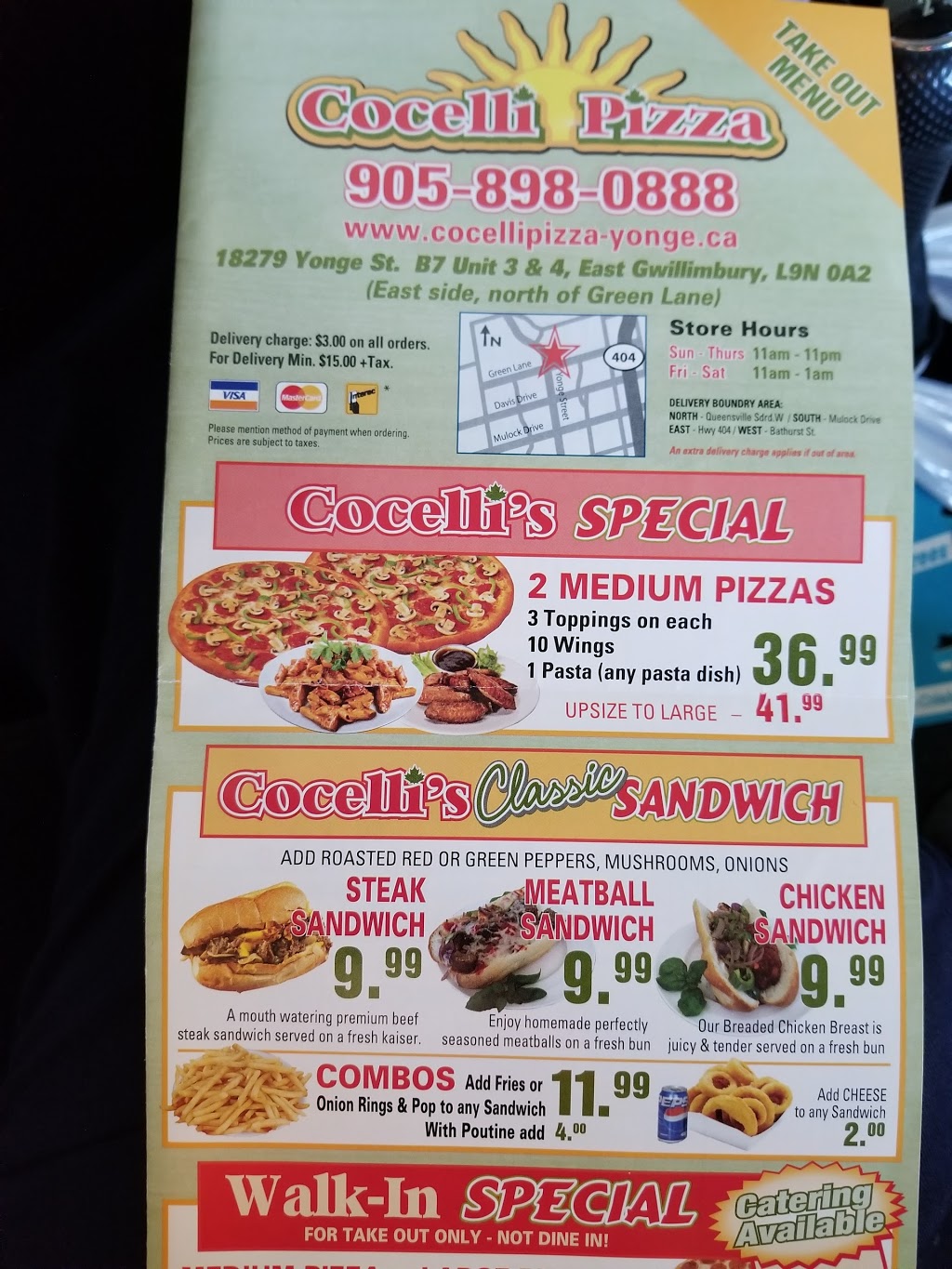 Cocelli pizza | 18279 Yonge St #3, East Gwillimbury, ON L9M 0A2, Canada | Phone: (905) 898-0888