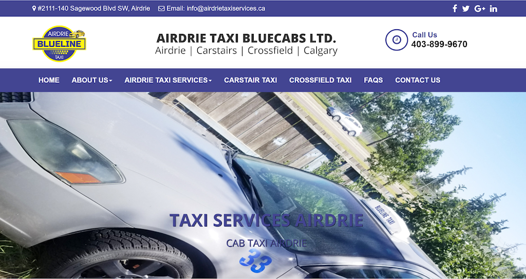 Airdrie Taxi BlueCabs Ltd | 140 Sagewood Blvd SW Unit 2111, Airdrie, AB T4B 0J1, Canada | Phone: (403) 899-9670