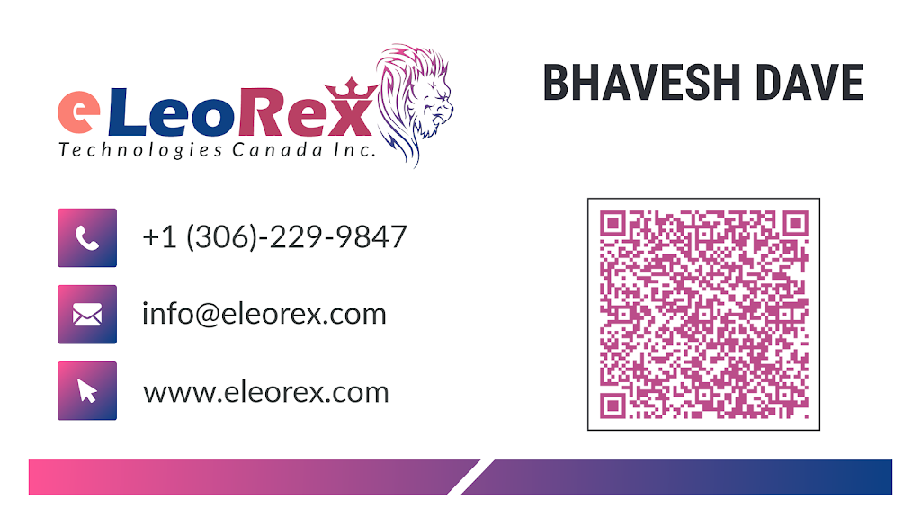eLeoRex Technologies Canada inc. Calgary web development company | 319 Hidden Ranch Cir NW, Calgary, AB T3A 5R2, Canada | Phone: (306) 229-9847