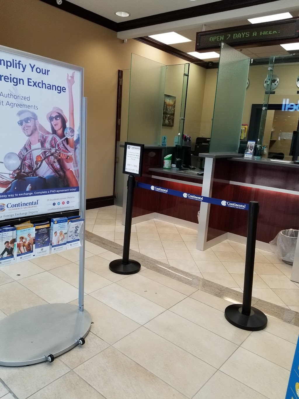 Continental Currency Exchange | Markville Shopping Centre, 5000 Hwy 7 Unit 2235, Markham, ON L3R 4M9, Canada | Phone: (905) 475-1500