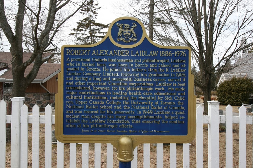 Historical Plaque - Robert Alexander Laidlaw 1886-1976 | 12 Turner St, Roches Point, ON L0E 1P0, Canada | Phone: (416) 325-5000