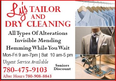 Lys Tailors & Dry Cleaning | 12646 137 Ave NW, Edmonton, AB T5L 4Y5, Canada | Phone: (780) 475-9103