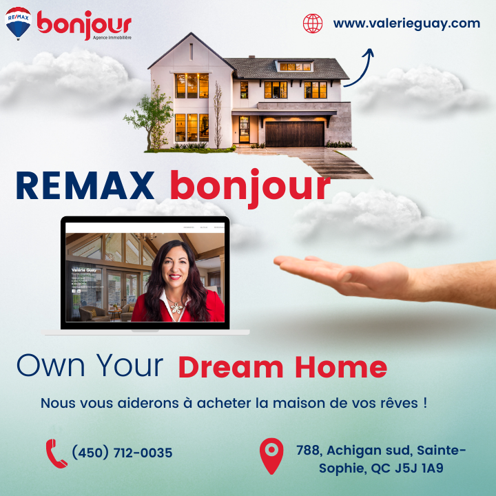 Valérie Guay - Courtier immobilier RE/MAX | 788 Chem. de lAchigan S, Sainte-Sophie, QC J5J 1A9, Canada | Phone: (450) 712-0035