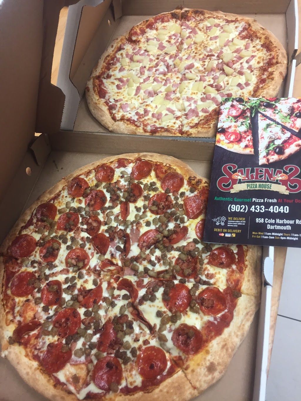 Salenas Pizza House | 1-958 Cole Harbour Rd, Dartmouth, NS B2V 1E6, Canada | Phone: (902) 433-4040