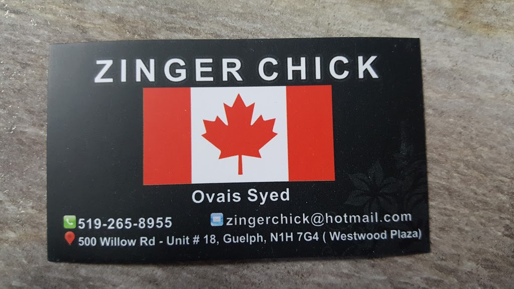 Zinger Chick | 500 Willow Rd, Guelph, ON N1H 7G4, Canada | Phone: (519) 265-8955