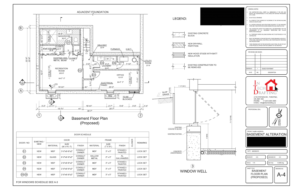 CAD Drafting Services Toronto by In Tech Drafting | 1 Heatherdale Rd #110, Etobicoke, ON M8Y 1S9, Canada | Phone: (647) 885-3585