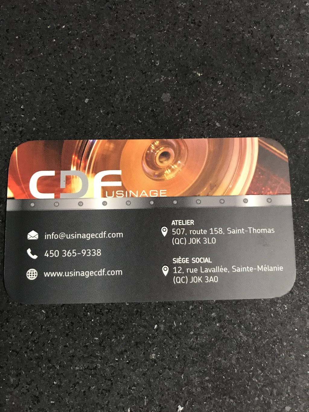 CDF Usinage inc | 507 QC-158, Saint-Thomas, QC J0K 3L0, Canada | Phone: (450) 365-9338