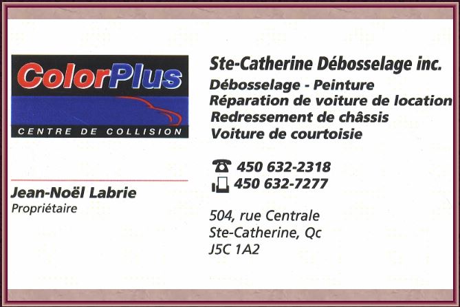 Atelier Débosselage Ste Catherine Inc | 504 Rue Centrale, Sainte-Catherine, QC J5C 1A2, Canada | Phone: (450) 632-2318