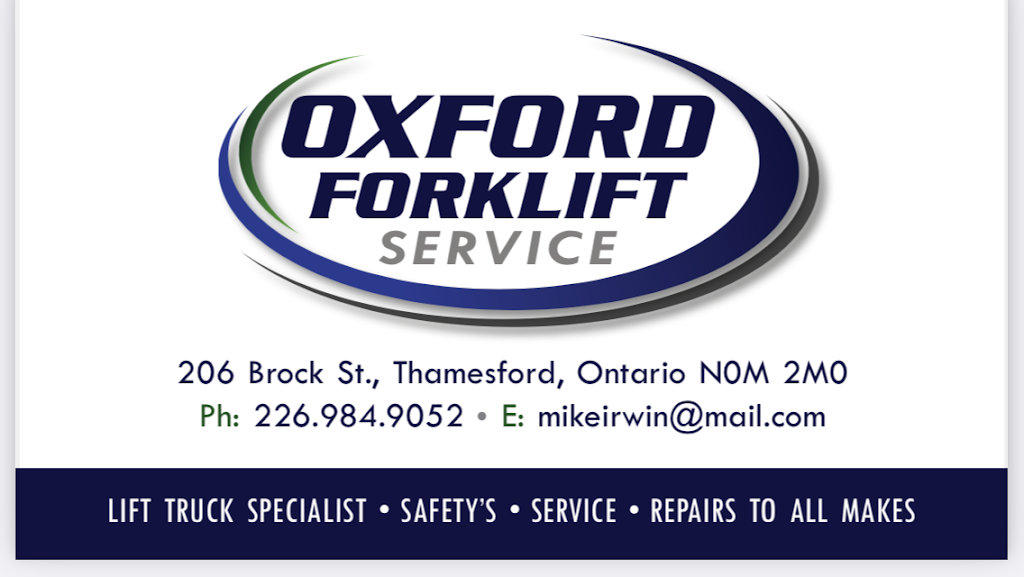 Oxford Forklift Service | 206 Brock St, Thamesford, ON N0M 2M0, Canada | Phone: (226) 984-9052