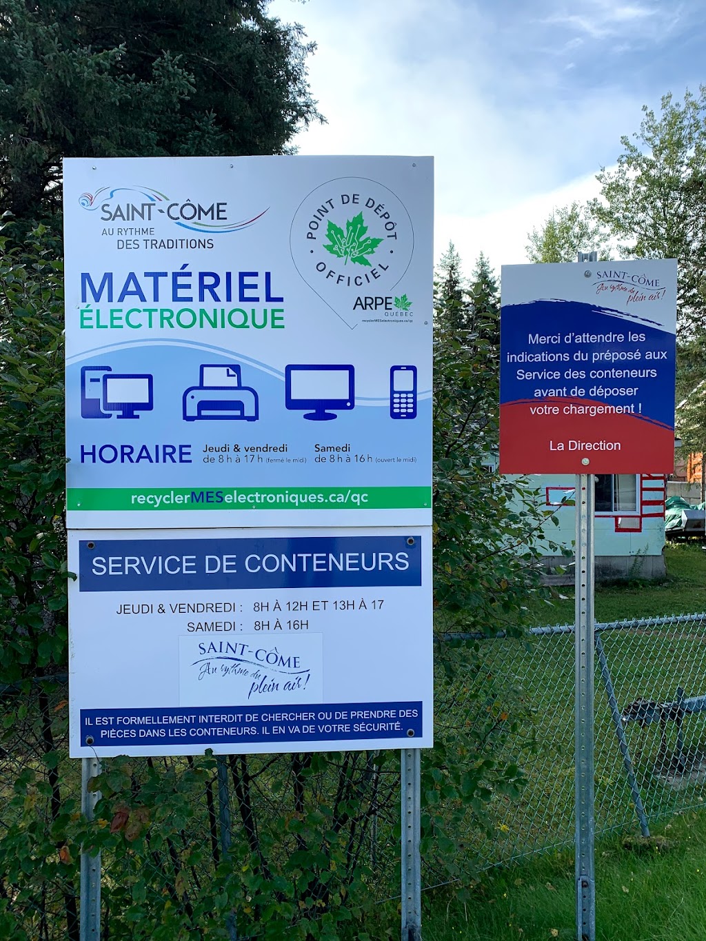 Écocentre | 1195 39e Rue, Saint-Côme, QC J0K 2B0, Canada | Phone: (450) 883-0216