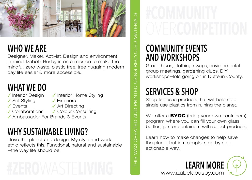 Izabela Busby | Sustainable Design & Lifestyle | 135 Fourth Ave, Shelburne, ON L9V 2X1, Canada | Phone: (647) 987-8830