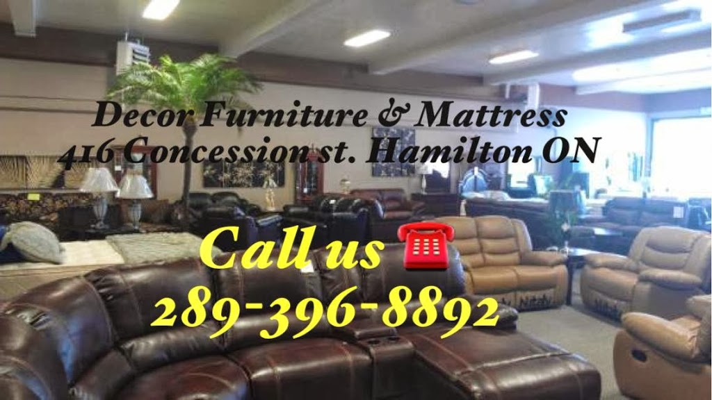 Decor Furniture & Mattress Gallery | furniture store | 416 Concession St, Hamilton, ON L9A 1B7, Canada | 2893968892 OR +1 289-396-8892