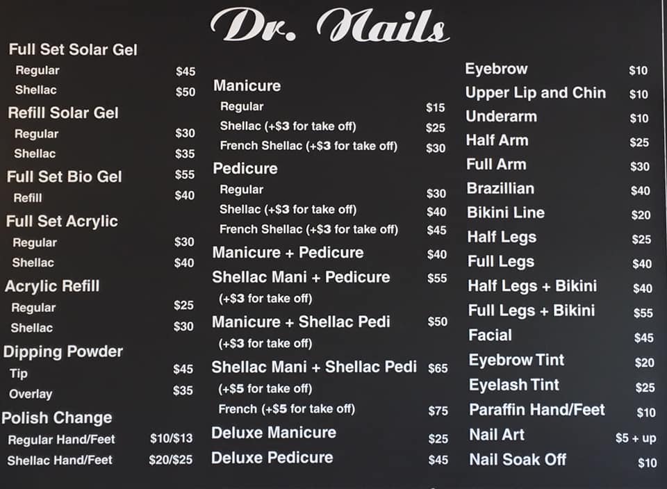 Dr. Nails Salon & Spa | 219 Eramosa Rd, Guelph, ON N1E 2M5, Canada | Phone: (519) 766-9898