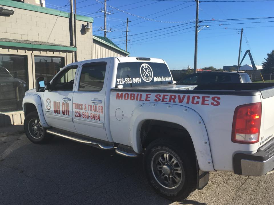 Uh Oh Truck And Trailer Ltd | 105 Enterprise Dr S, London, ON N6N 1B9, Canada | Phone: (226) 580-8464
