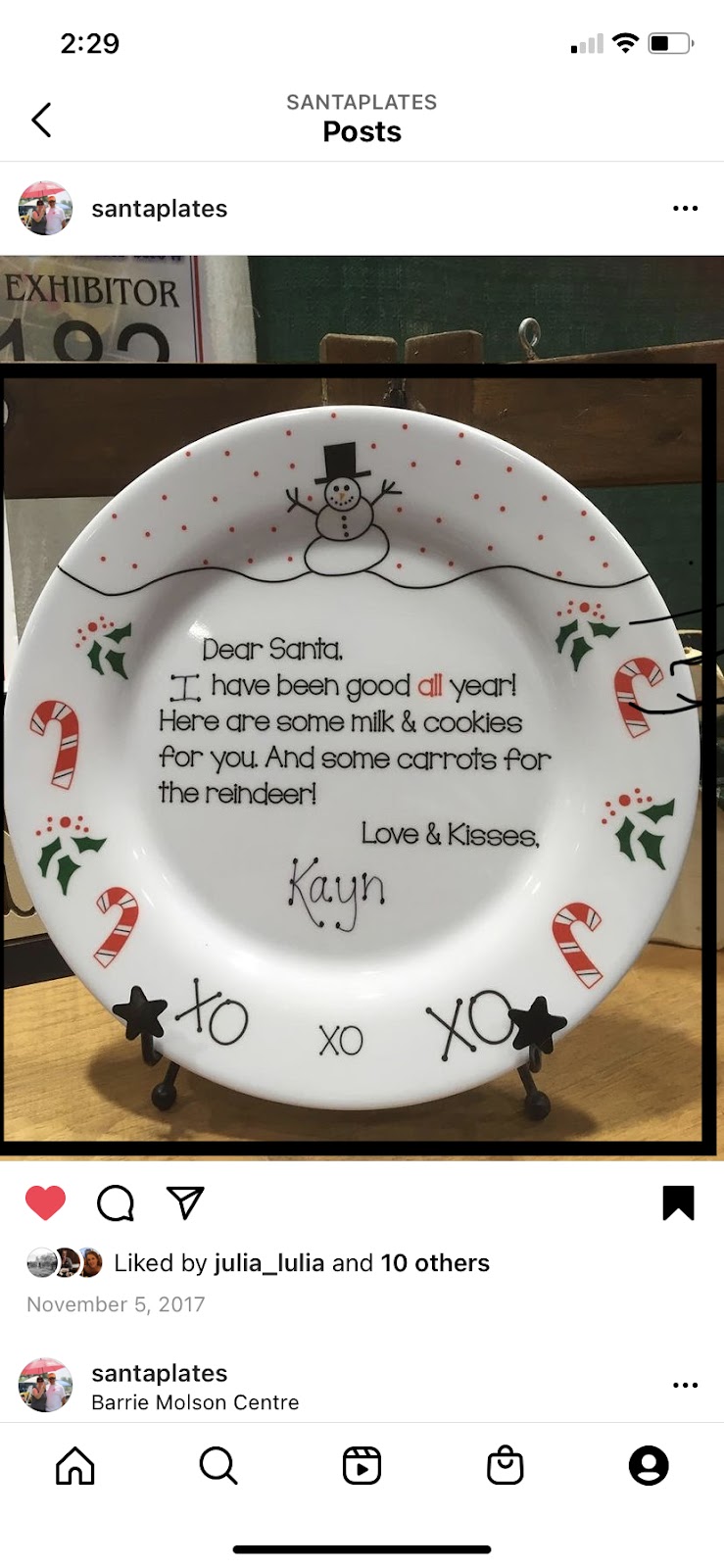 Milk & Cookies Santa Plates | 5136 11th Line, Cookstown, ON L0L 1L0, Canada | Phone: (705) 440-6755