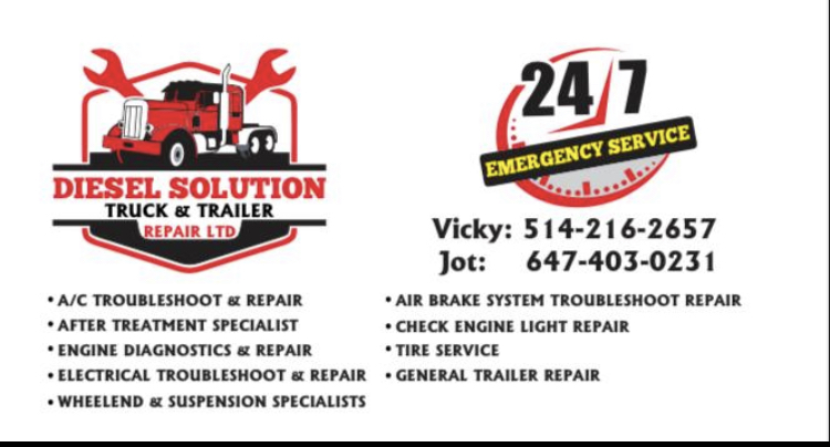 DIESEL SOLUTION TRUCK AND TRAILER REPAIR | 24 Douglas Ave NE, Langdon, AB T0J 1X1, Canada | Phone: (514) 216-2657