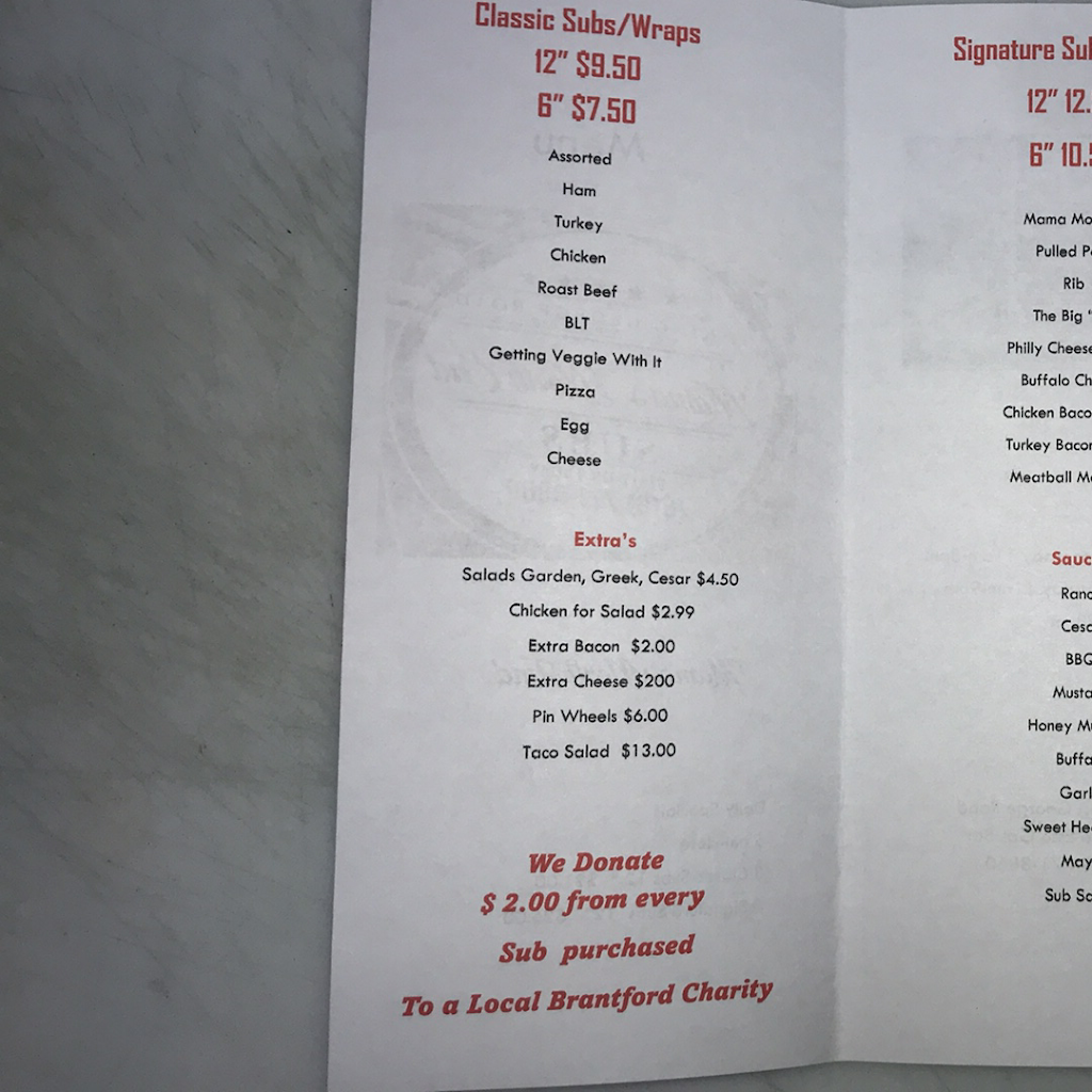 Mamas Northend Subs & Grill | 159 Sydenham St, Brantford, ON N3R 3Z1, Canada | Phone: (226) 388-8863