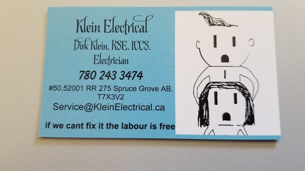 Klein Electrical | 50-52001 range road 275, Spruce Grove, AB T7X 3V2, Canada | Phone: (780) 243-3474