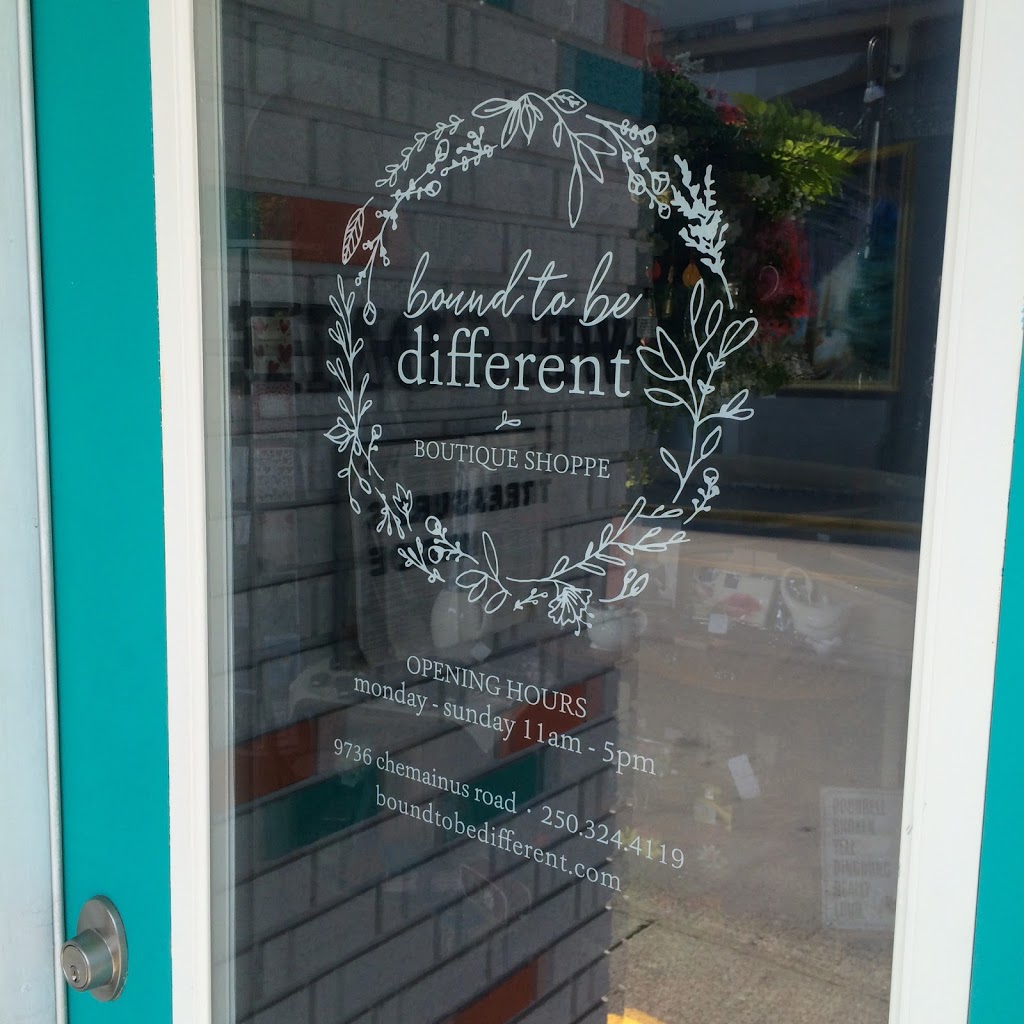Bound To Be Different | 9736 Chemainus Rd, Chemainus, BC V0R 1K0, Canada | Phone: (250) 324-4119