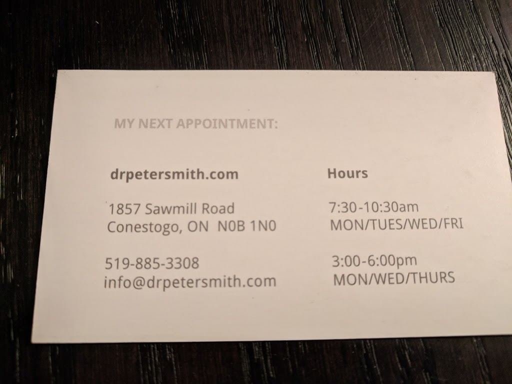 Dr. Peter Smith | 1857 Sawmill Rd, Conestogo, ON N0B 1N0, Canada | Phone: (519) 885-3308
