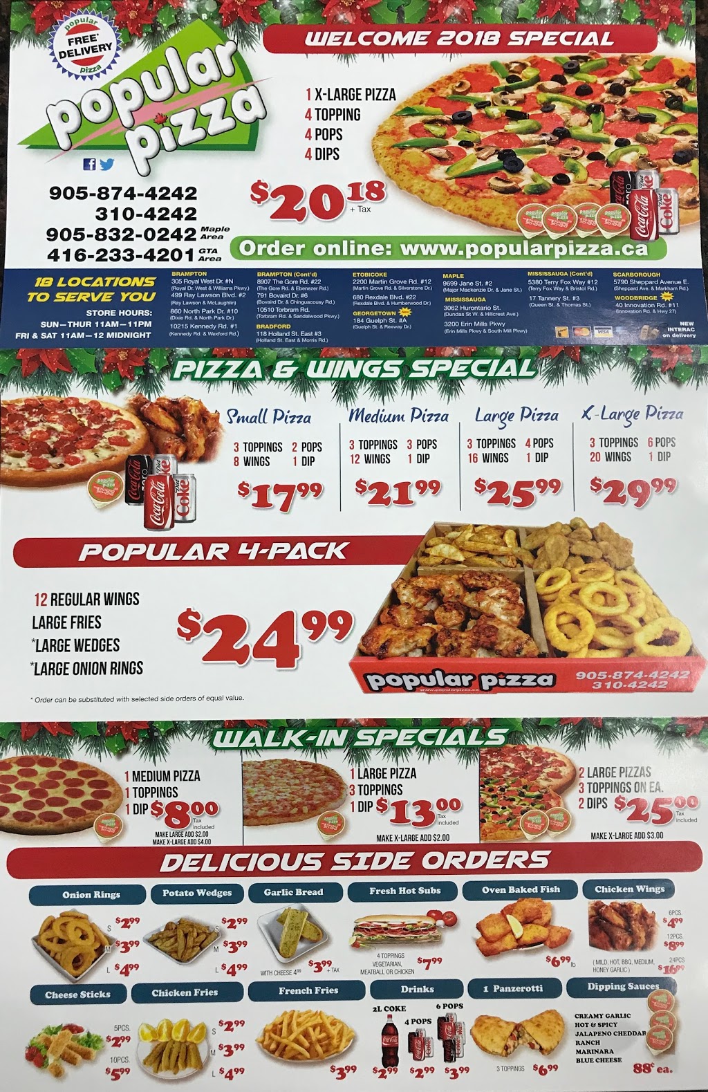 Popular Pizza | 40 Innovation Dr, Woodbridge, ON L4H 0T2, Canada | Phone: (905) 874-4242