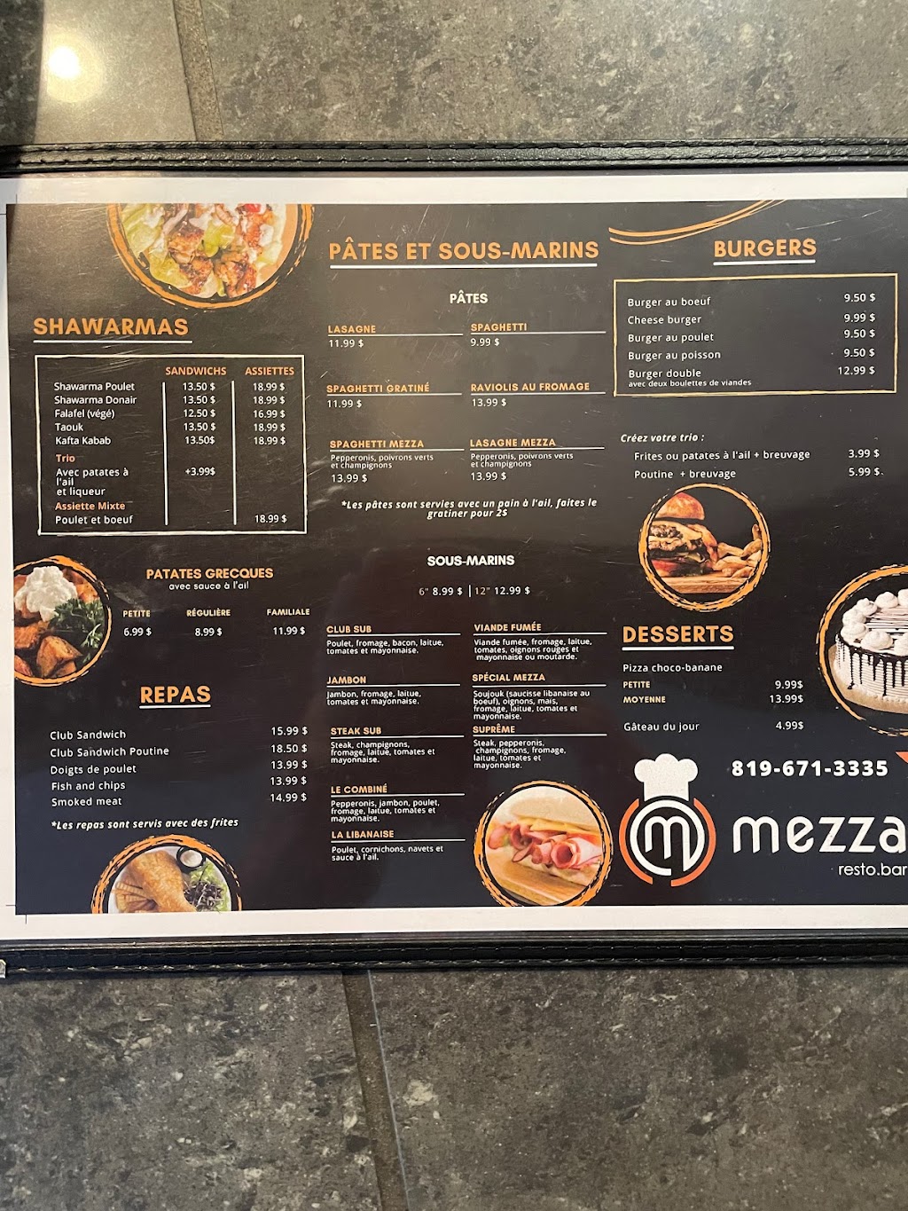 Mezza Resto. | 1440 Rte du Carr, Val-des-Monts, QC J8N 5B5, Canada | Phone: (819) 671-3335