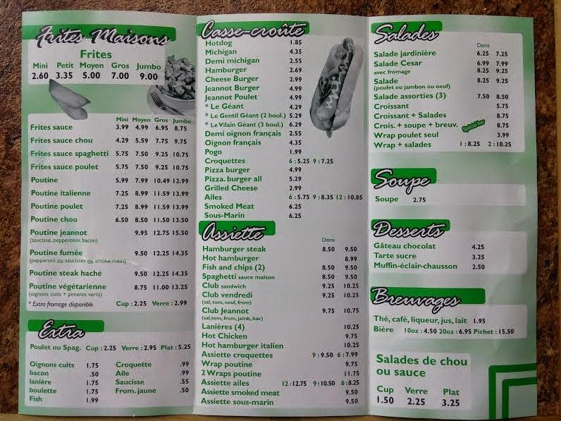 Restaurant Jeannot (Shawinigan) | 3023 Avenue Beaudry Leman, Shawinigan, QC G9N 3H9, Canada | Phone: (819) 539-4752