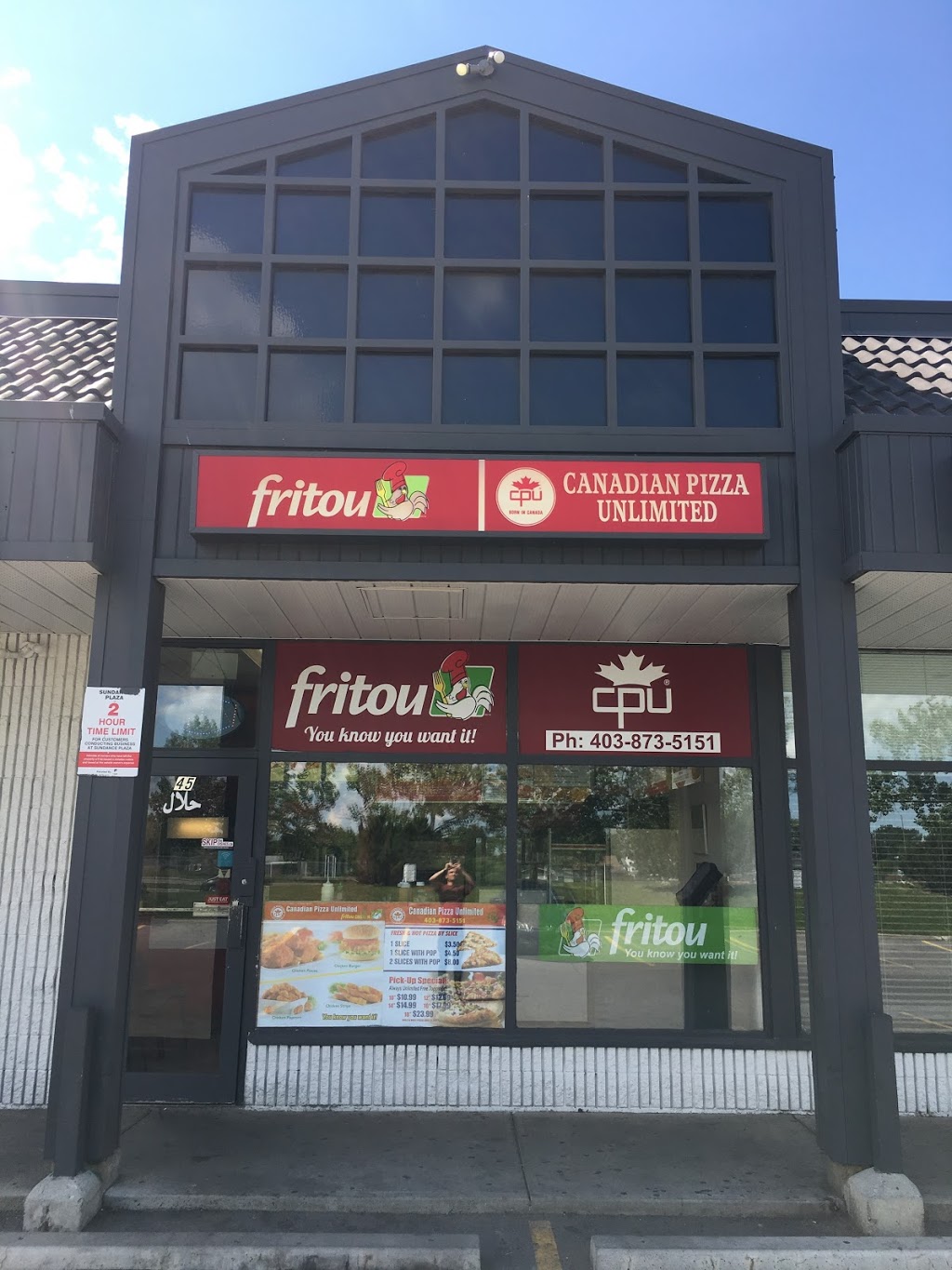 Canadian Pizza Unlimited & Fritou Chicken | 45 Sunmills Dr SE, Calgary, AB T2X 2G6, Canada | Phone: (403) 873-5151