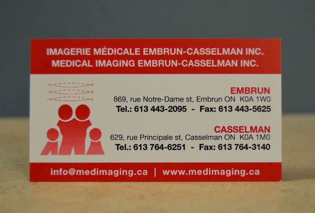 Embrun Medical Imaging | 869 Notre Dame St, Embrun, ON K0A 1W0, Canada | Phone: (613) 443-2095