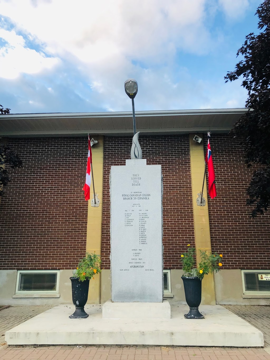 Royal Canadian Legion Branch 39 | 370 Annette St, Espanola, ON P5E 1J8, Canada | Phone: (705) 869-1711