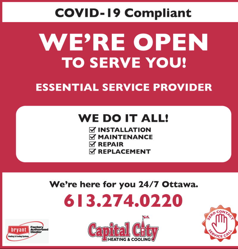 Capital City Heating and Cooling Inc. | 7820 Flewellyn Rd, Ottawa, ON K0A 1B0, Canada | Phone: (613) 274-0220