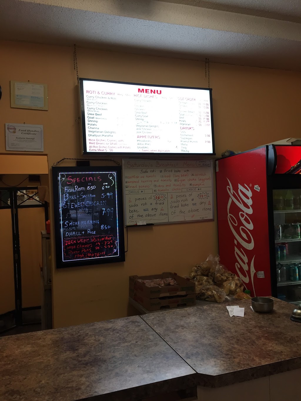 Duckys Roti | 3296 Lake Shore Blvd W, Etobicoke, ON M8V 1M4, Canada | Phone: (416) 253-5858