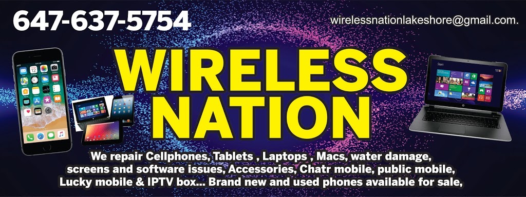 Wireless Nation | 3009 Lake Shore Blvd W, Etobicoke, ON M8V 1K2, Canada | Phone: (647) 637-5754