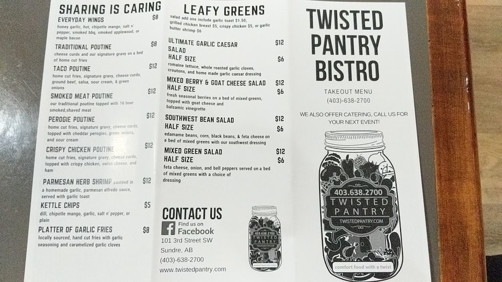 Twisted Pantry Bistro & Catering | 101 3 St SW, Sundre, AB T0M 1X0, Canada | Phone: (403) 638-2700