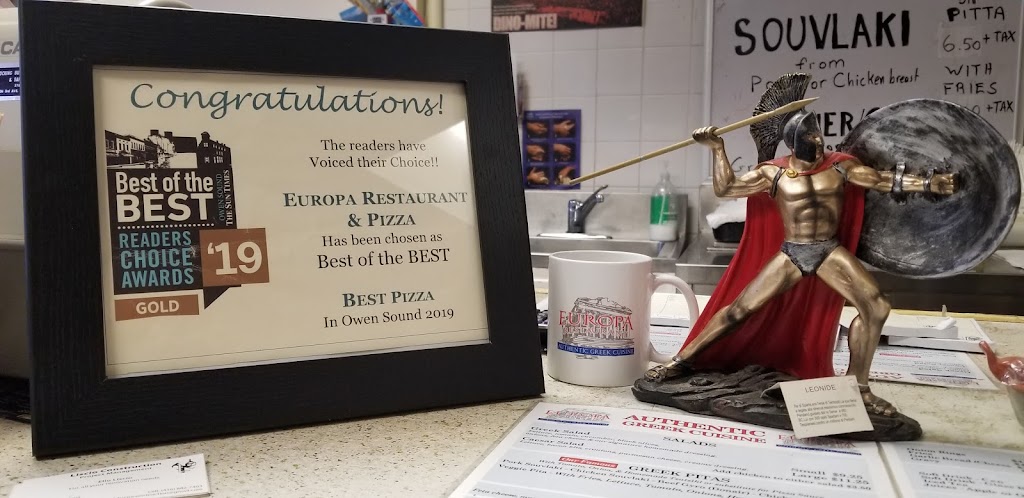 Europa Restaurant & Pizza | 282 8th St E, Owen Sound, ON N4K 1L1, Canada | Phone: (519) 371-6344