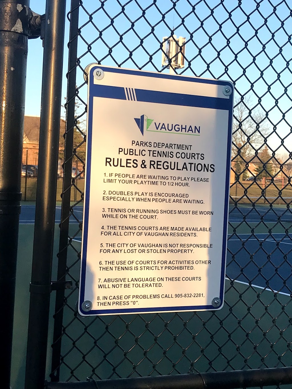 Tennis Court, Velmar Downs Park | Vaughan, ON L4L 9M5, Canada | Phone: (905) 832-2281