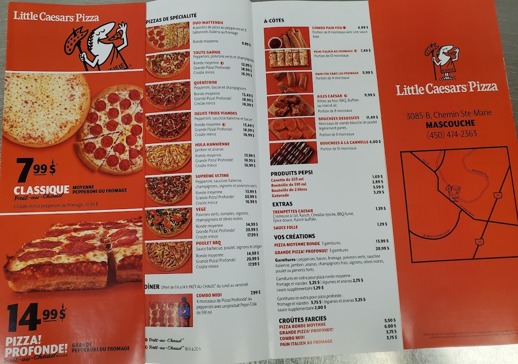 Little Caesars Pizza Mascouche | 3085 Ch Sainte-Marie Ste Marie, Mascouche, QC J7K 1P2, Canada | Phone: (450) 474-2363
