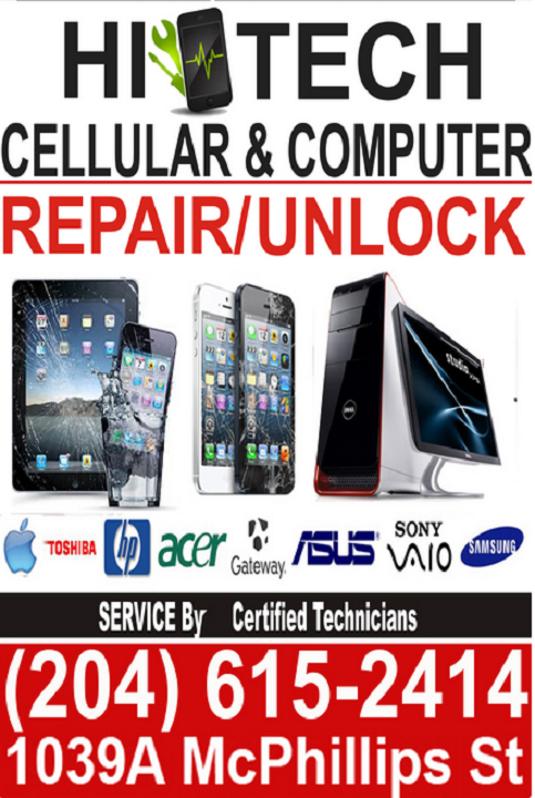 Hi-Tech Cellular | 1039A McPhillips St, Winnipeg, MB R2X 2K6, Canada | Phone: (204) 615-2414
