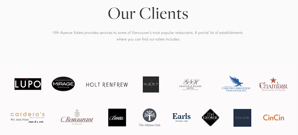 Fifth Avenue Valets Ltd. | 3738 W 38th Ave, Vancouver, BC V6N 2Y2, Canada | Phone: (604) 806-0104