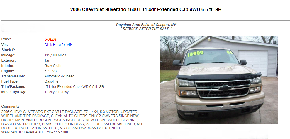 Royalton Auto Sales | 7763 Rochester Rd, Gasport, NY 14067, USA | Phone: (716) 772-7288