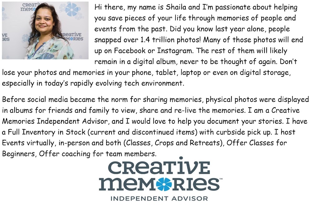 Shailas Scrapbooking & Memory Keeping | 1099 Two Mile Rd, Winnipeg, MB R2N 4E7, Canada | Phone: (204) 955-1870