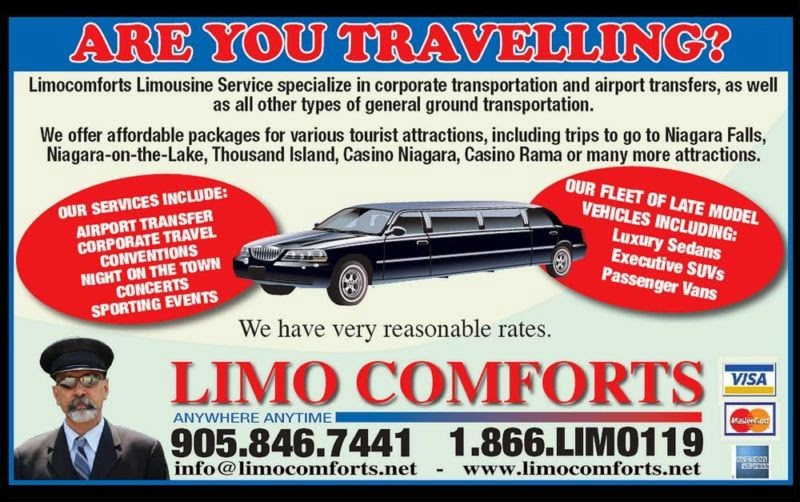 Limo Comforts | 38 Rushmore Crescent, Brampton, ON L6Z 1R2, Canada | Phone: (905) 846-7441