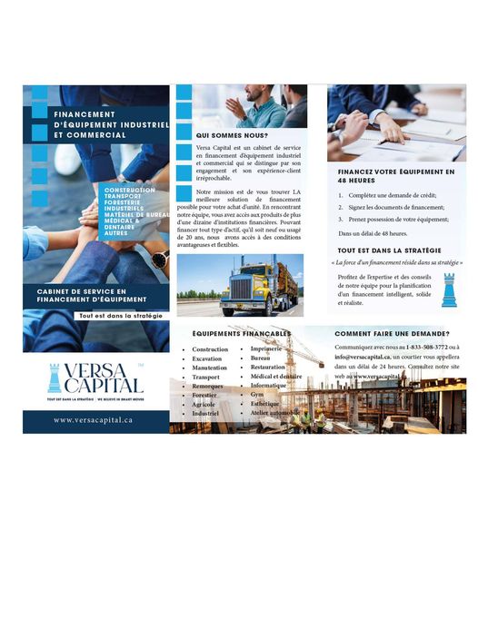Versa Capital | 791 Chem. Industriel, Lévis, QC G7A 1B4, Canada | Phone: (833) 508-3772