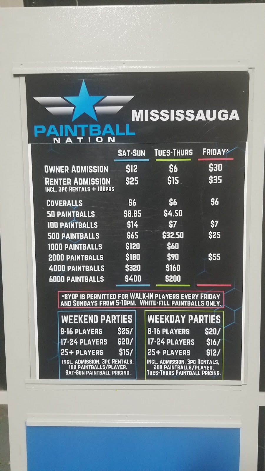 Paintball Nation Inc | 5150 Dixie Rd, Mississauga, ON L4W 1E4, Canada | Phone: (289) 497-8991