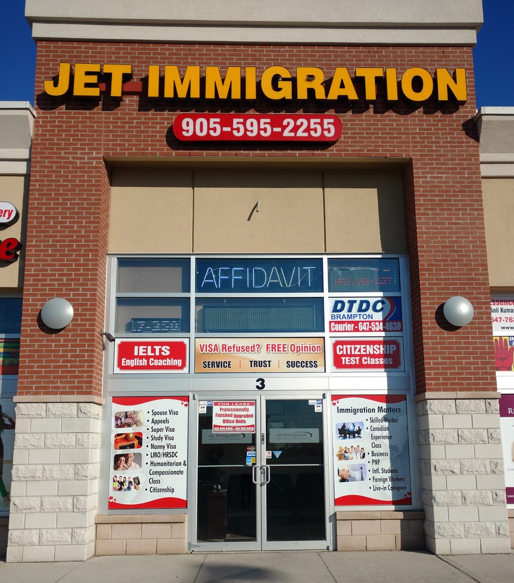 Jet Immigration | 2120 N Park Dr Unit #3, Brampton, ON L6S 0C9, Canada | Phone: (905) 595-2255